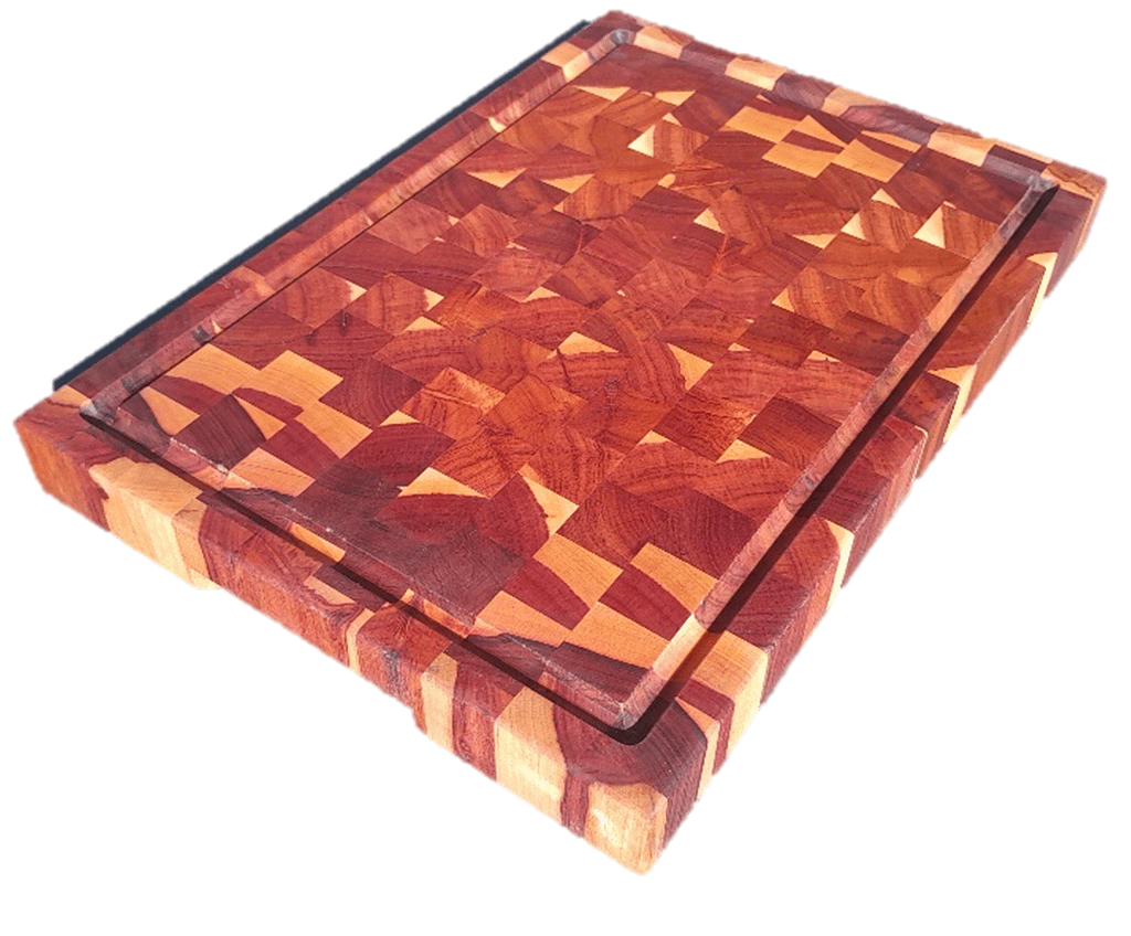 Mopane End-Grain Chopping Board - no background