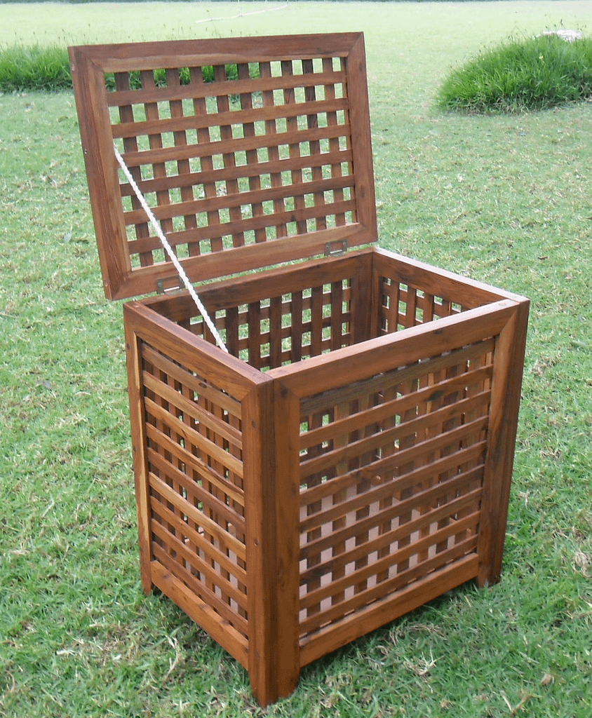 Slatted Laundry Basket